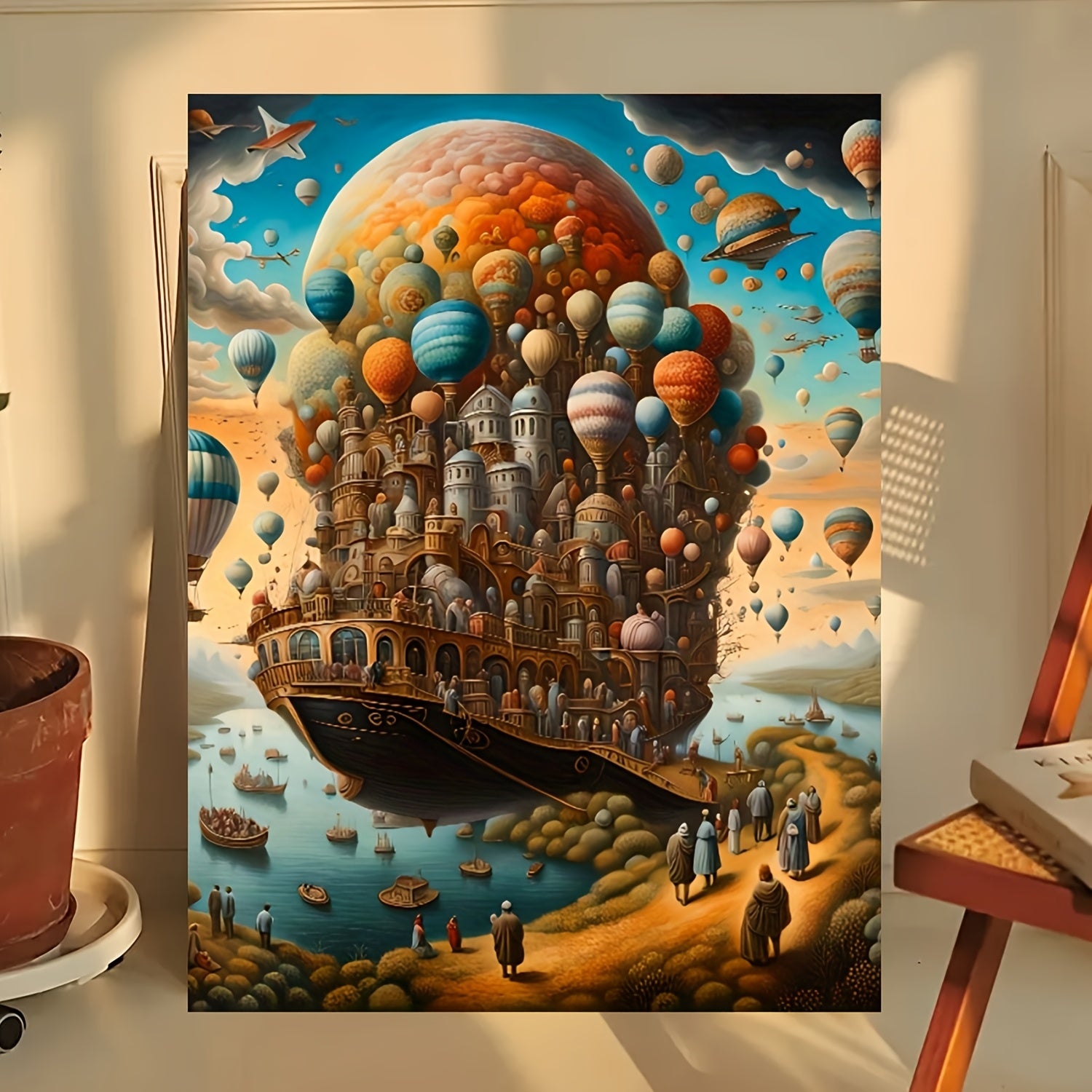 Hot Air Balloon Fantasy Paint by Numbers Kit - Easy Home Decor Project