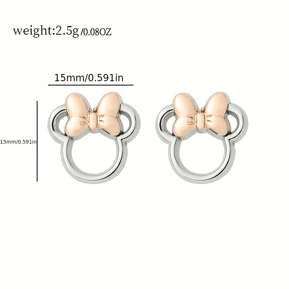 Mouse Charm Bowknot Earrings Jewelry Accessories