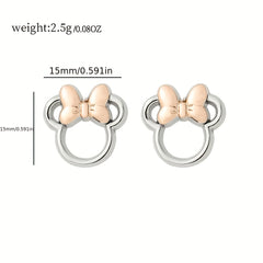 Mouse Charm Bowknot Earrings Jewelry Accessories