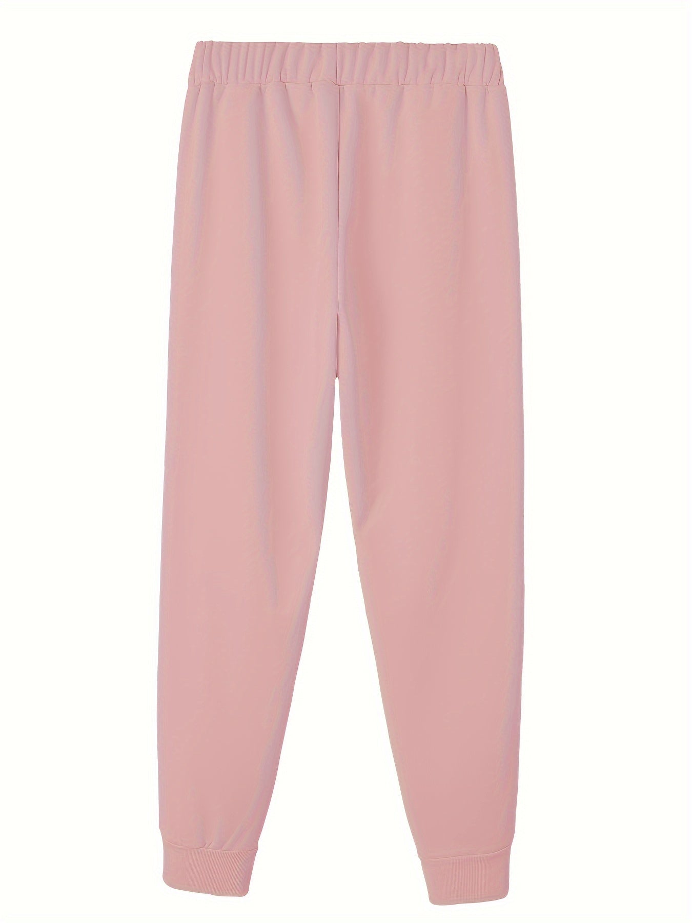  Leopard Print Fleece Joggers Elastic High Rise Pants