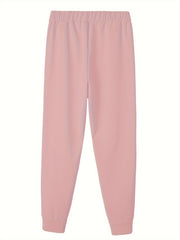 Women's Plus Size Paw & Heart Print Fleece Joggers