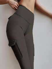 Slim Fit Yoga Workout Pants With Pockets High Stretch Fitness Running