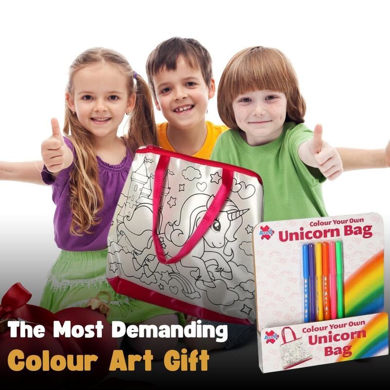 Unicorn Bag with 6 Coloring Pens