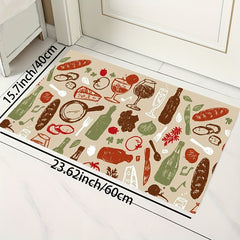 Cartoon Area Rug Hand painted Pattern Floor Mat Machine Washable Carpet