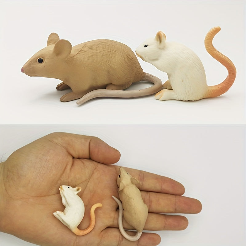 Realistic PVC Mouse Figurine Trick Toy Animal Doll for Pranks Home Decor