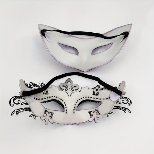 Purple Painted Hollow Out Mask Christmas Halloween Thanksgiving Gift
