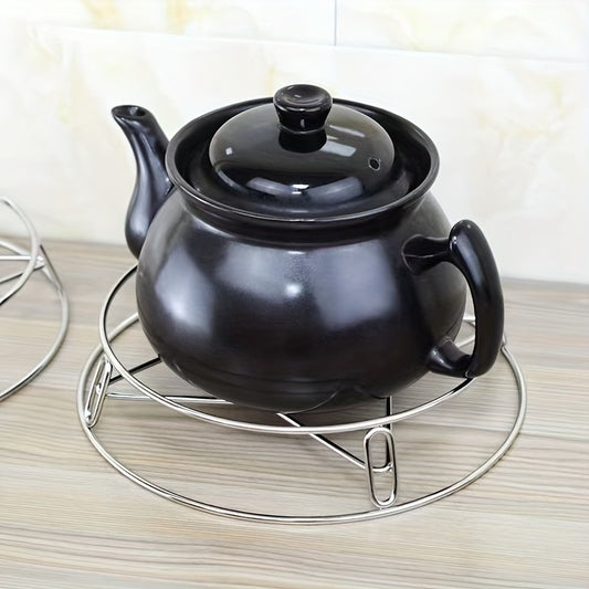 Double Layer Stainless Steel Pot Rack Heat Insulation Kitchen Organizer
