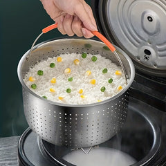 1pc Stainless Steel Steamer Basket Insert 18.01cmx12.01cm