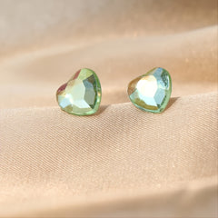 Heart Shaped Stud Earrings Set Multicolor Women Girls