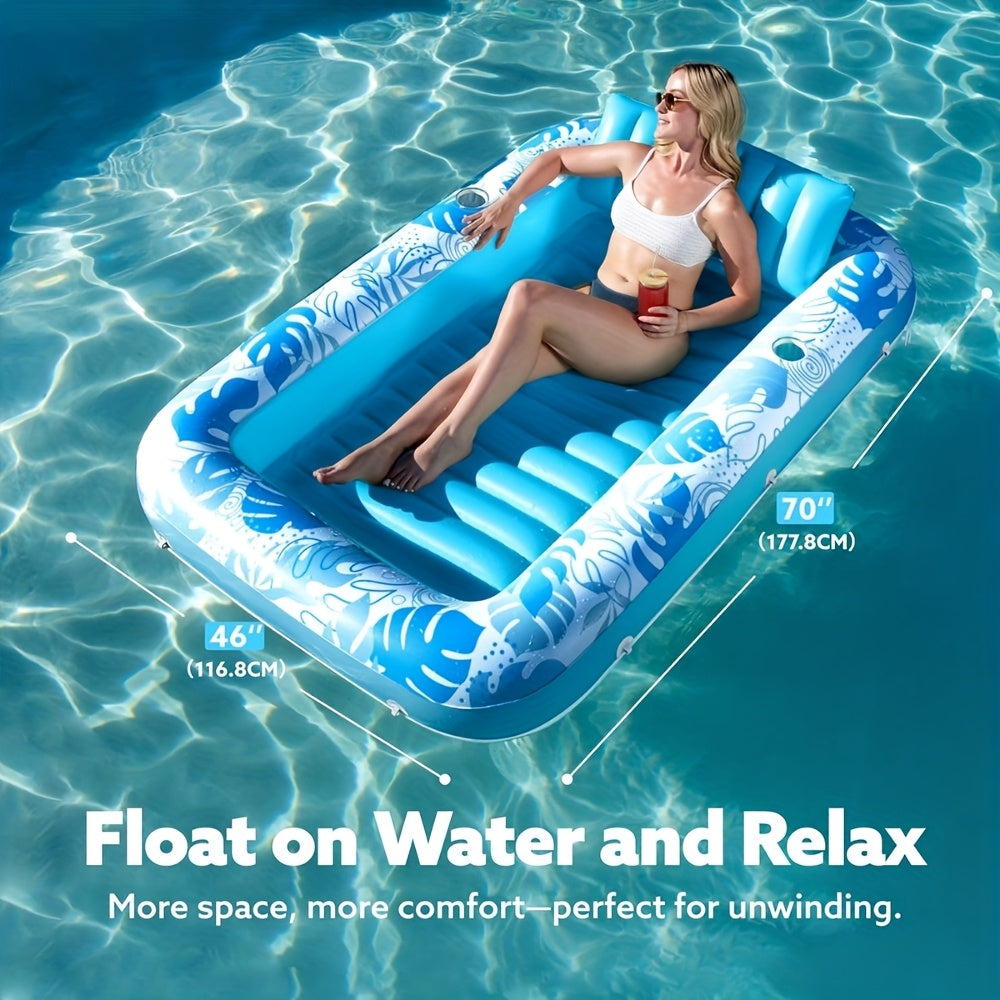 Large Inflatable Floating Bed, Durable Summer Beach Pool Accessory