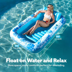 Large Inflatable Floating Bed, Durable Summer Beach Pool Accessory