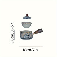 Portable Tea Set: Pot & 4 Cups with Bag