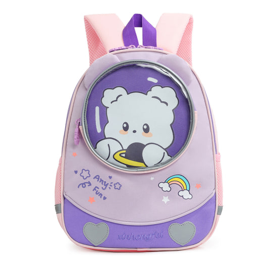 Kids Cartoon Backpack for Kindergarten, Portable Spin Protection Schoolbag