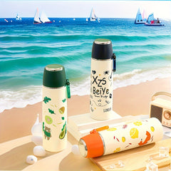 500ml Stainless Steel Insulation Water Cup Cartoon Print Bottle