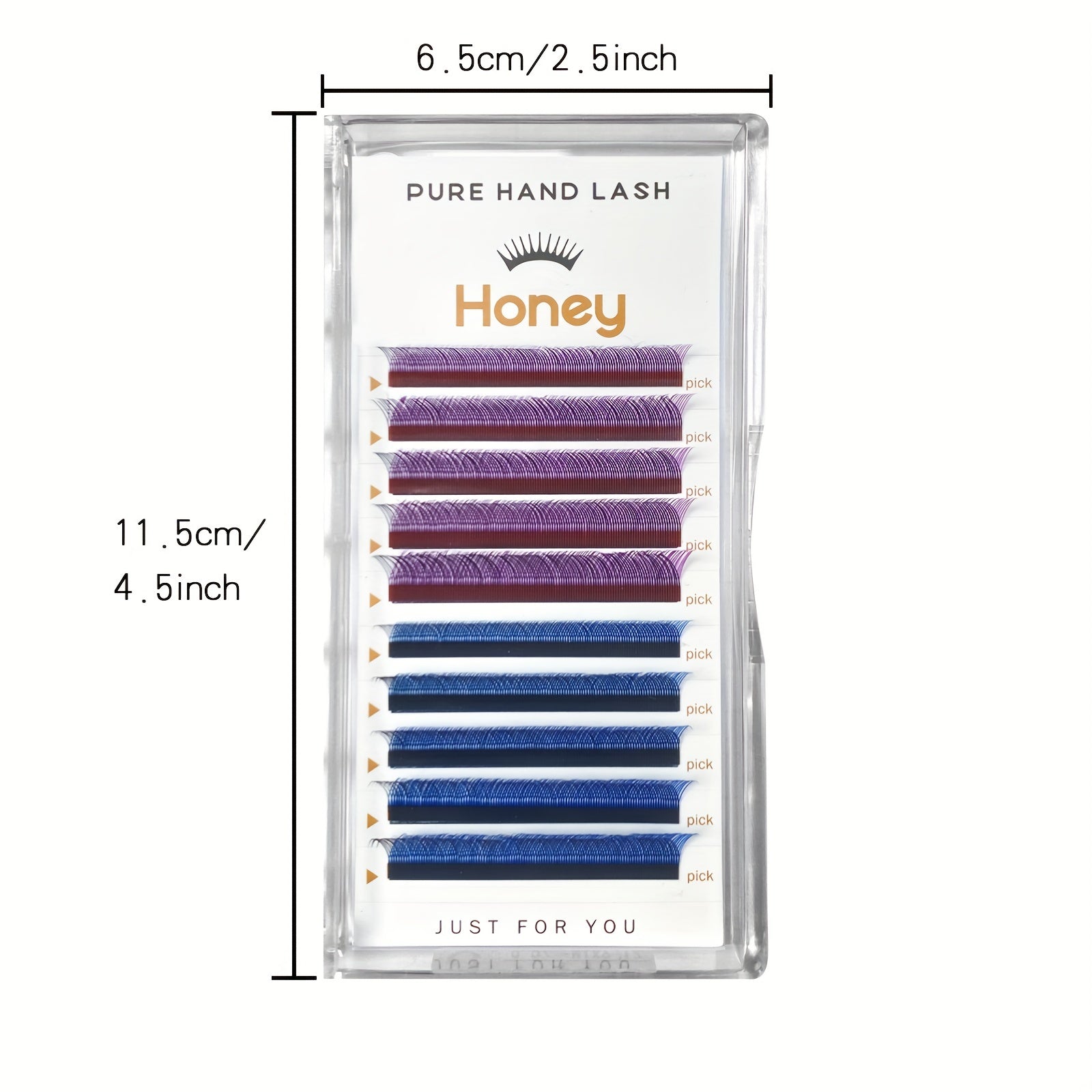 Purple YY Shape Volume Lashes 10-14mm Eyelash Extensions for Natural Look