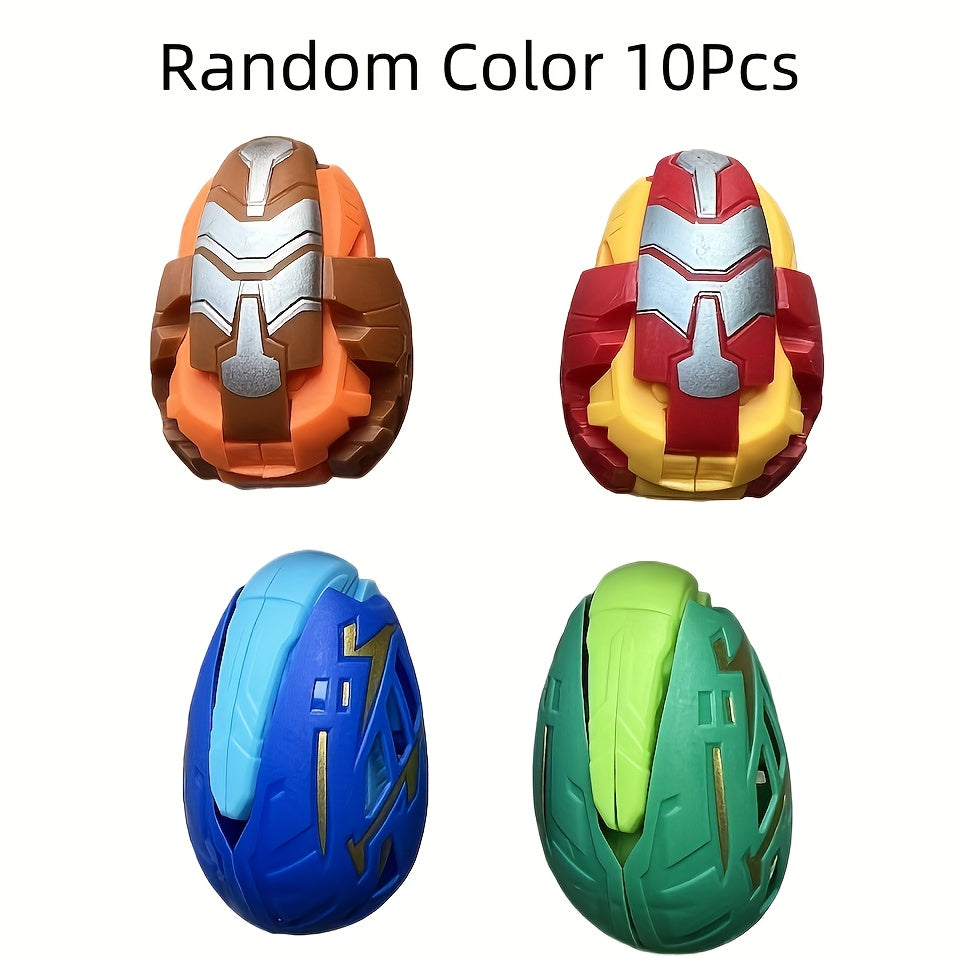 Easter Dinosaur Eggs 7-Piece Transforming Robot Toy Set