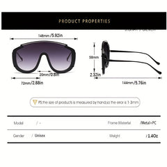 Vintage Aviator Sunglasses Gradient Lens Glasses for Party UV400