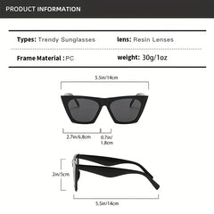 Square Frame Cat Eye Sunglasses Gradient Lens UV400