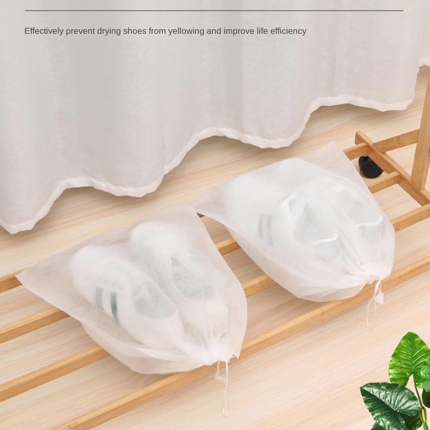 10pcs Dustproof Shoe Storage Bag for Travel and Drying Shoes