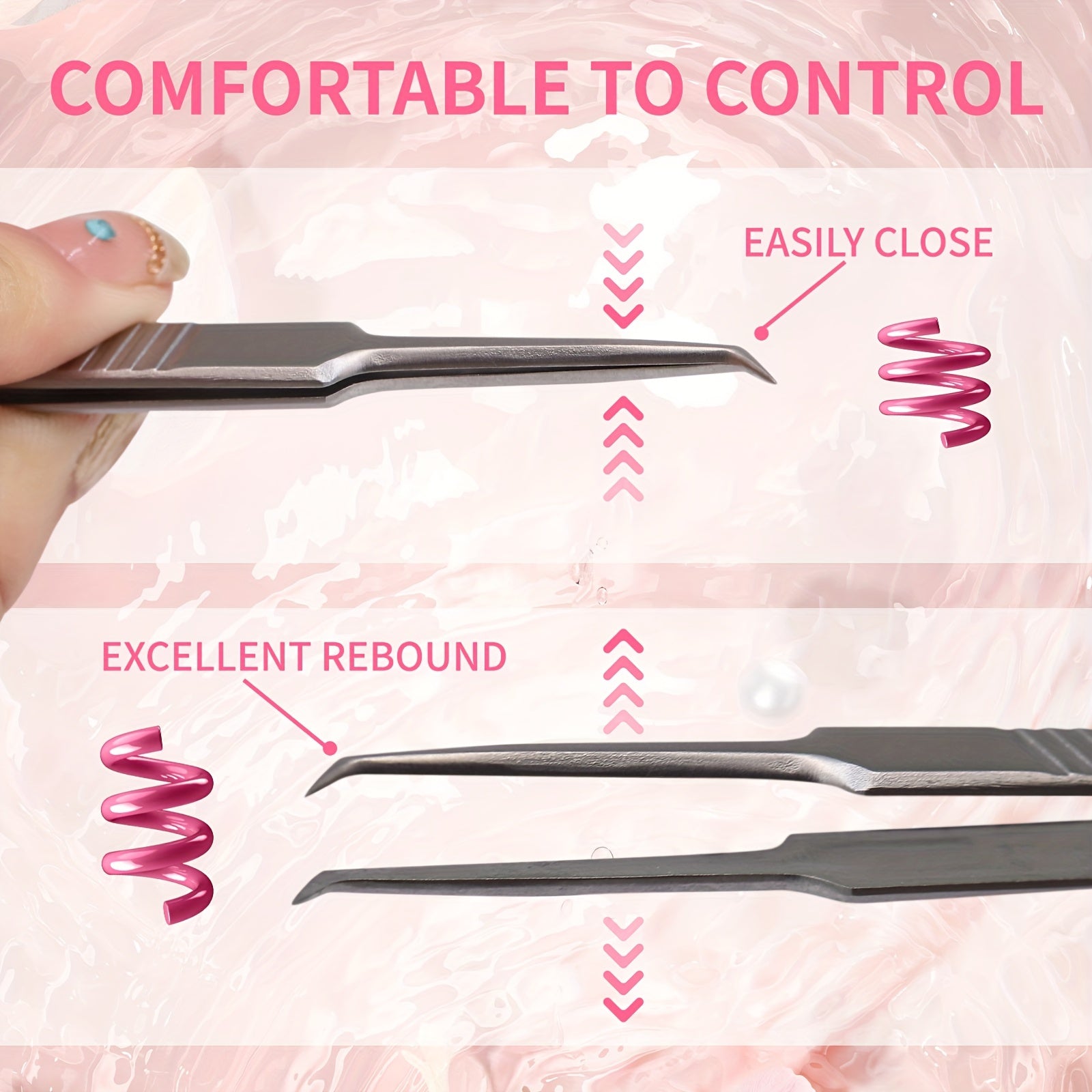 Stainless Steel Tweezers for Decals Eyelash Extensions