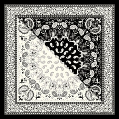Boho Paisley Print Satin Scarf Shawl Bandana Head Wrap