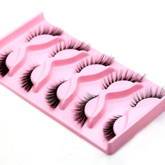 5 Pairs Fox Eye False Eyelashes Natural Volume Curling Makeup Lash Extension