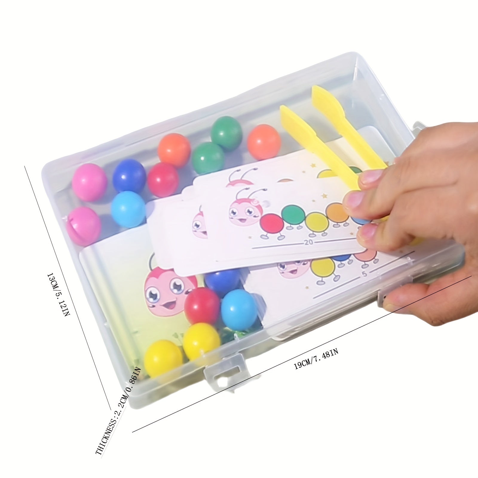 Wooden Worm Bead Eating Game for Recognition Skills