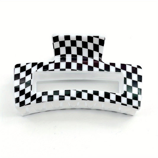 Plaid Pattern Hollow Hair Claw Shark Claw Hair Accessories