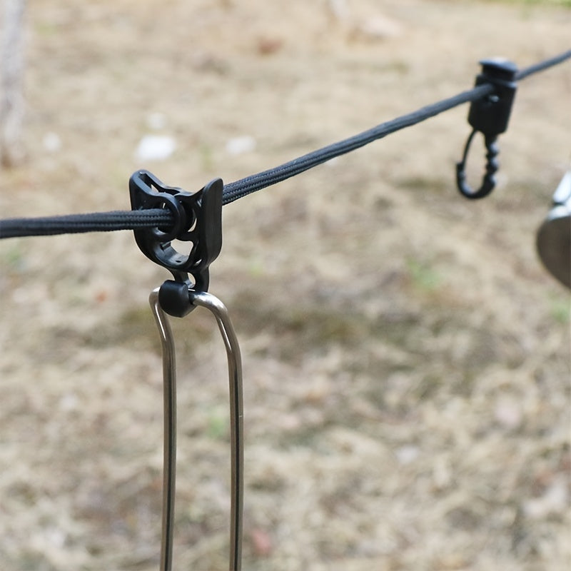 Adjustable Windproof Camping Clothesline 40ft Drying Line with Carry Bag