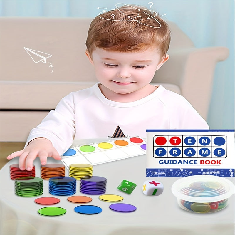 ROYLANZ Ten Frame Set Math Operation Game Math Counter Toys