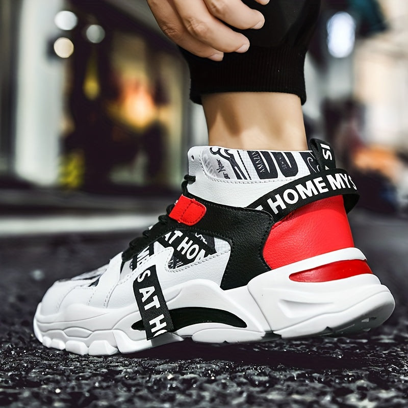 Women's Letter Graphic Chunky Sneakers Lace Up Sporty Running Shoes