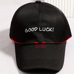 Good Luck Print Baseball Cap Sun Hat Adjustable