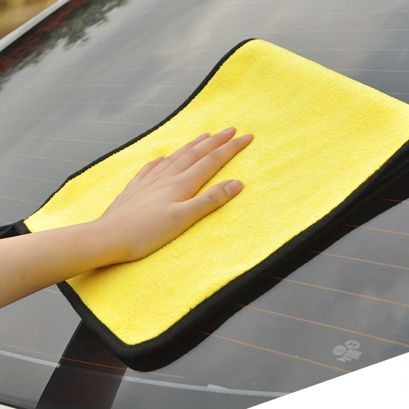 Double Layer High Density Car Wash Towel  Thickened Absorbent Fiber Coral Fleece