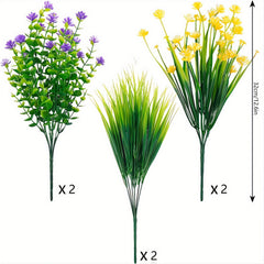 Artificial Flowers UV Resistant Plastic Flowers Home Decor