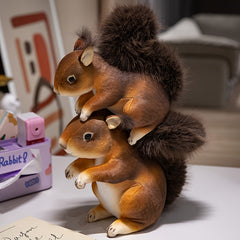 Simulation Squirrel Plush Toy Soft Stuffed Plush Animal Toy