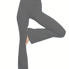 Women's Flared Leggings High Waist V-Crossed Yoga Pants