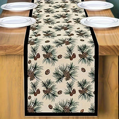 Winter Celebration Pine Cone Table Flag