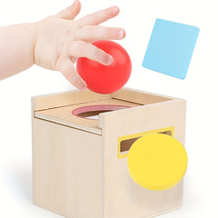 Wooden Ball Sorting Toy Matching Puzzle 3 Holes - Festive Gift