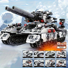 Tank Building Blocks Set 8 in 1 Creative Model Military Collectible