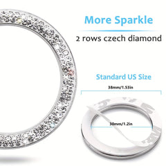 Diamond Rhinestone Ring Car Accessories for Girls