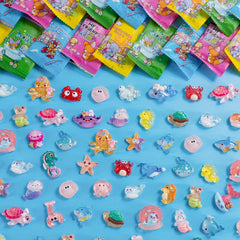 30pcs Mini Translucent Turtle Shell Blind Bags Resin Ocean Series Toys