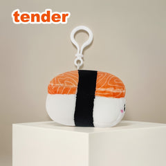 4" Salmon Sushi Plush Clip Backpack Clip