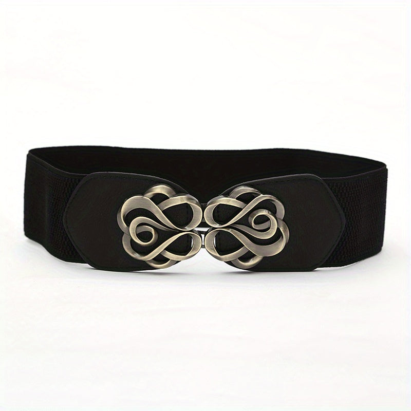 Men's Rose Pattern Buckle Belt for Outdoor Party Holiday Working