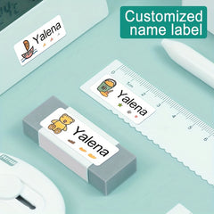 60 Personalized Name Stickers Waterproof Labels MEDIUM 3x1 for Children School