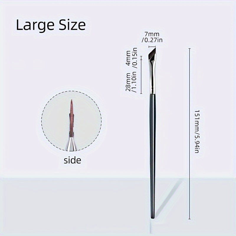 2pcs Eyeliner Brush Ultra Thin Flat Eyebrow Brush
