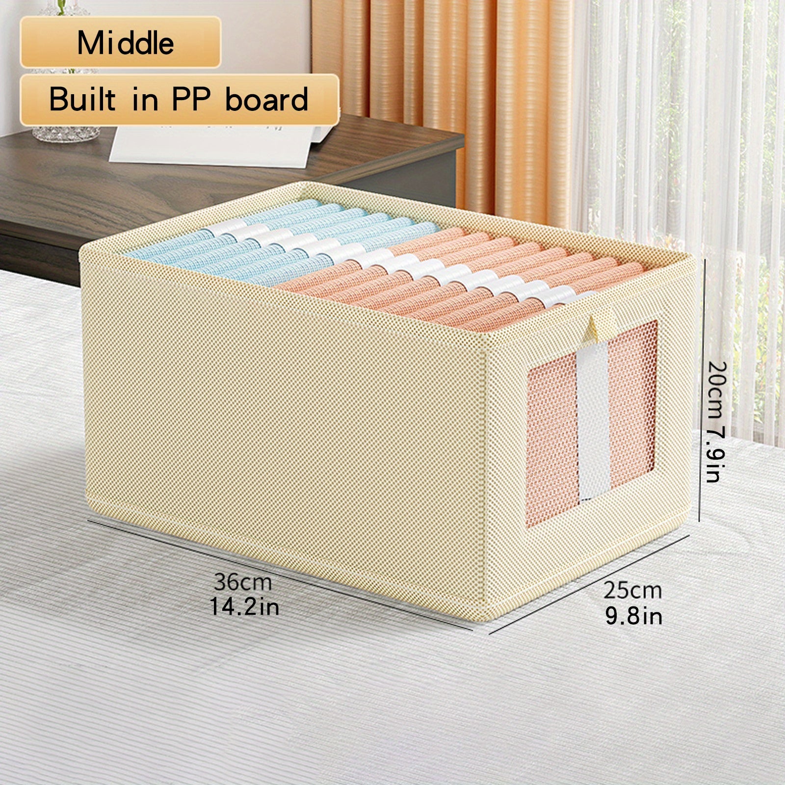Foldable Transparent Mesh Storage Bag Large Capacity Drawer Organizer