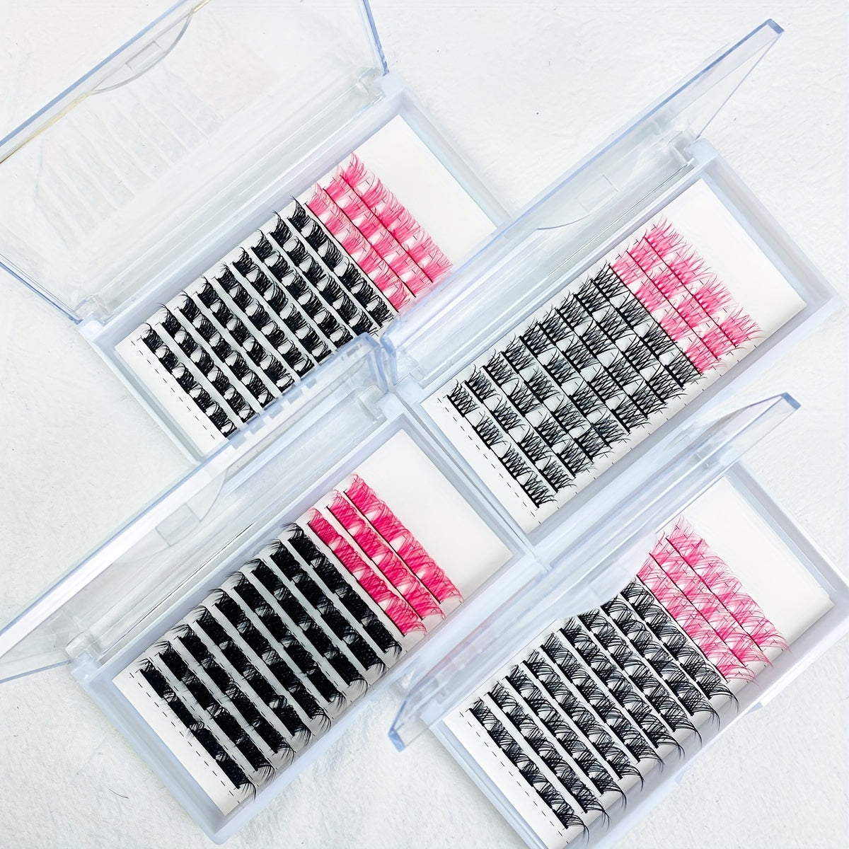 100 D Curl 14mm Wispy Lashes Cluster for DIY Eyelash Extensions