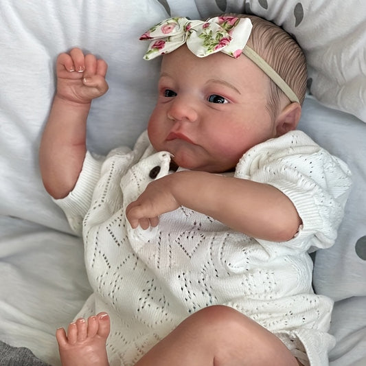 NPK Newborn Baby Doll Reborn Levi Awake Soft Silicone 3D Skin Tone Visible Veins