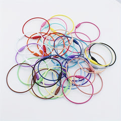 10pcs Stainless Steel Wire Keychain Circle Rope Cable Loop Outdoor Camp