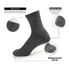 Men's Casual Thin Breathable Mid-calf Socks for Outdoor Training